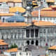 View of Palacio da Bolsa, Porto from Mosteiro da Serra de Pilar.