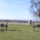Cannons representing Hancock's defenses, stormed by Pickett's division on Cemetery Ridge. 