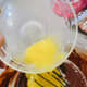 Lightly beat the eggs in a small dish and add to the chocolate mixture.