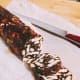 Kek batik (Malaysian triple chocolate dessert) made with Nutella