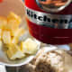 Add the butter into the mixture and continue mixing for 1–2 minutes.