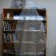Transparent image over background to create see through ghost image.
