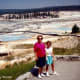 My mother and niece at the Fountain Paint Pots area