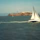 Sailboats with Alcatraz in the distance