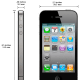 The iPhone 4 offers a flat front and back, two individual volume buttons and a stainless steel antenna that wraps around the device.