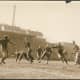Forward pass in a football game. Georgia Tech Auburn football game Thanksgiving 1921