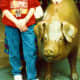 My traveling companions with the well-photographed pig