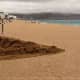 Sand sculpting on Playa de las Canteras.