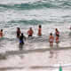 Swimming club at Playa de las Canteras.