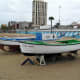 Fishing boats on Playa de las Alcaravaneras.