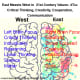 West and East are compared to Left and Right Brain functioning. Whereas the West evolved along a left brain focus of reasoning, linear thinking and individuality - the East evolved along a right brain path of holistic, spiritual and aesthetic values.