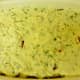 Next, spread some ricotta cheese mixture over the veggies.