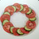 Tomato and pickled cucumber salad border