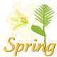 Easter lily Spring with gold lettering