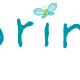 Blue Spring clipart with blue butterfly