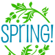 Blue Spring type with green scrollwork branches "Floralia" components designed by Manfred Klein