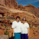 My niece took this photo of my mother and me. Scenery East of Capitol Reef National Park