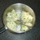 Fish cake mixture is divided in to equal portions