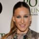 Sarah Jessica Parker's layered necklace style gives an extra edge to her nude dress
