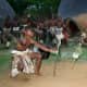 Zulu Dancers portray a stick fight.