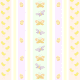 Premade scrapbook pages: Pastel butterflies, baby chicks and Easter eggs in a striped pattern