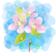 Purple summer flowers clip art