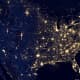 A view of America's power grid from space.
