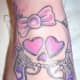 Hello Kitty inspired skull tattoo