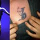 An elaborate and encompassing Sagittarius full-body tattoo compared to a simple one.