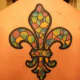 Stained-glass-window fleur-de-lis