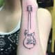 Semicolon with electric guitar tattoo