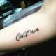 Semicolon tattoo: &quot;Cont;nue&quot;