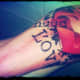 Word tattoo.