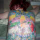 A full back tattoo.