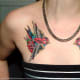 Swallow and sparrow tattoos are great accentuations to a woman's natural curves