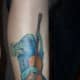Tattoo inspired by "The Old Guitarist" by Pablo Picasso
