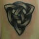A black triangular knot. (by Michael Truitt, Capital Tattoo, Charlotesville, va)