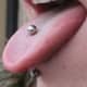 standard single tongue piercing