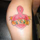 Pink ribbon above heart and "Mom."