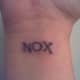 Nox, Latin for &quot;nox&quot; meaning night