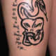 Dark Mark tattoo complete with quote: "It does not do well to dwell on dreams and forget to live"