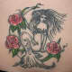 Floral mermaid tattoo idea