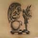 Fairy Kissing a Gargoyle Tattoo