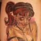 A zombie pinup girl tattoo.