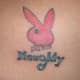 A pink bunny with text beneath it that says "naughty."