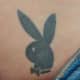 A simple Playboy bunny tattoo.