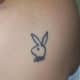 A simple bunny tattoo.