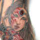 Female warrior tattoo.