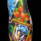 Hourglass with flowers