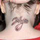 &quot;Hope&quot; inked on the back of the neck. 